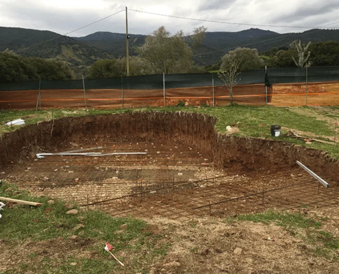 Piscine Spa - Preparazione Dello Scavo Per La Gettata